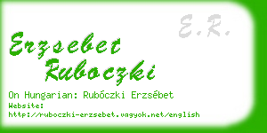erzsebet ruboczki business card